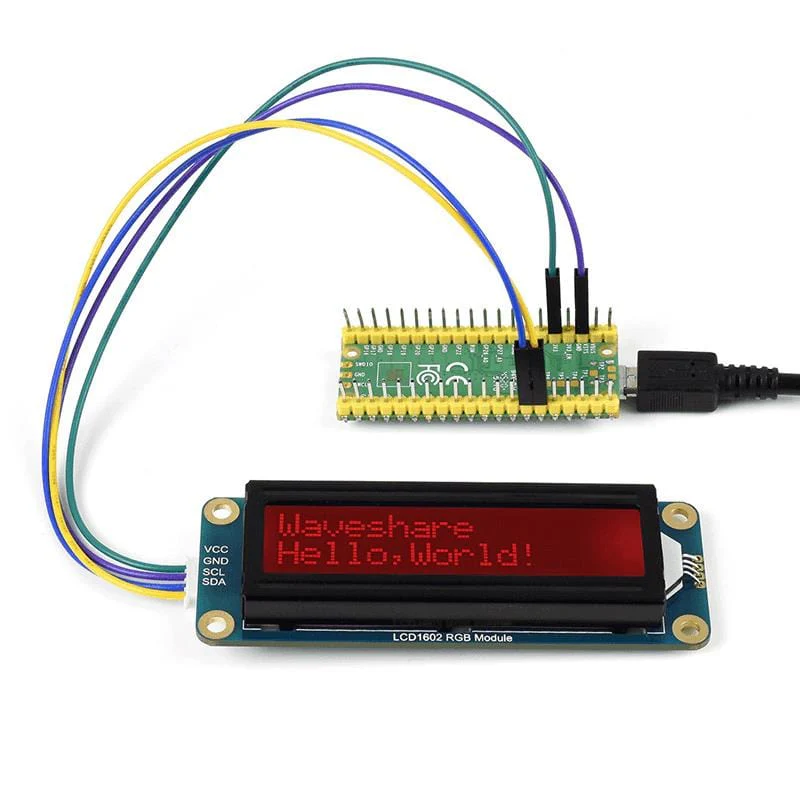 RGB 16x2 LCD Display (I2C, 3.3V/5V) - Image 7