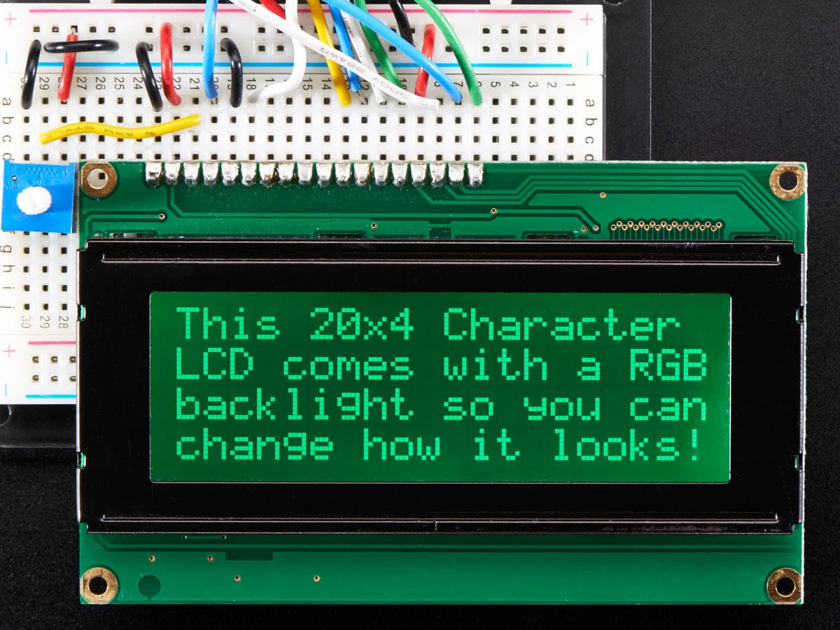 RGB backlight negative LCD 20x4 + extras (RGB on black) - Image 2