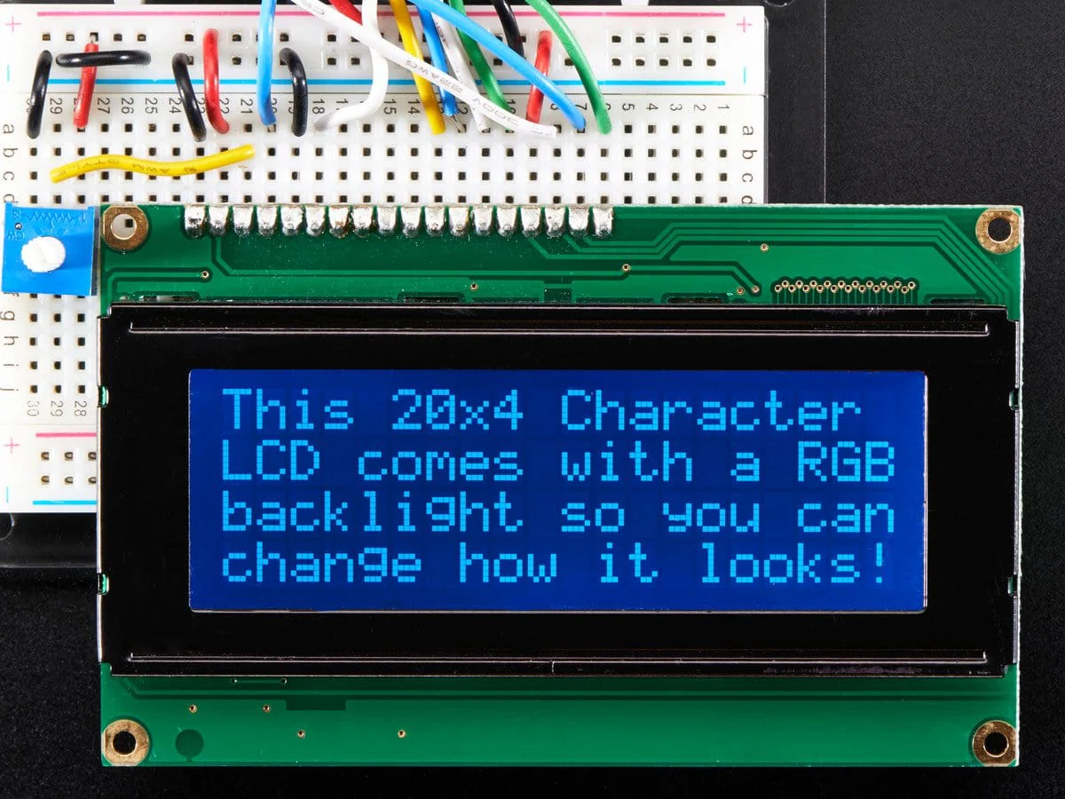 RGB backlight negative LCD 20x4 + extras (RGB on black) - Image 3