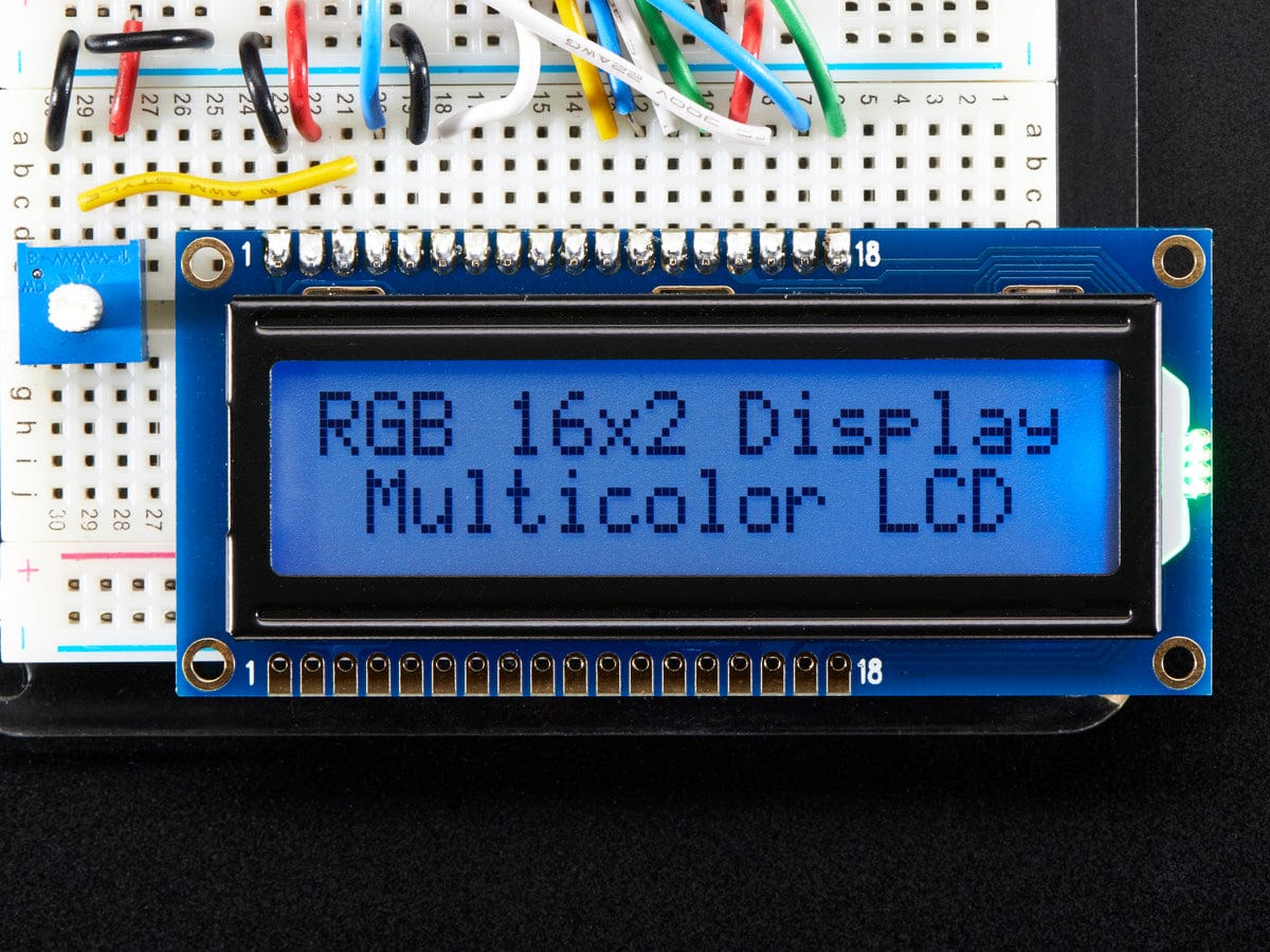 RGB backlight positive LCD 16x2 + extras (black on RGB) - Image 2