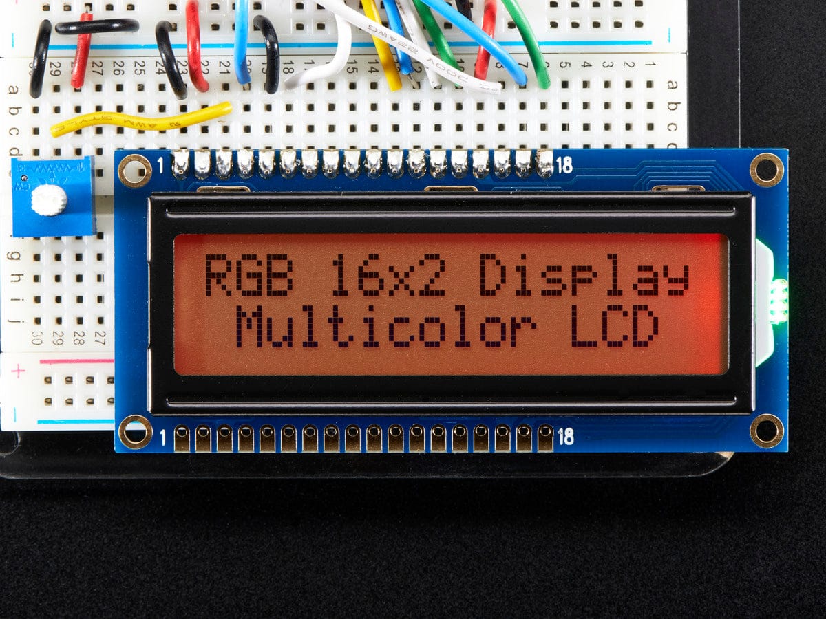 RGB backlight positive LCD 16x2 + extras (black on RGB) - Image 3