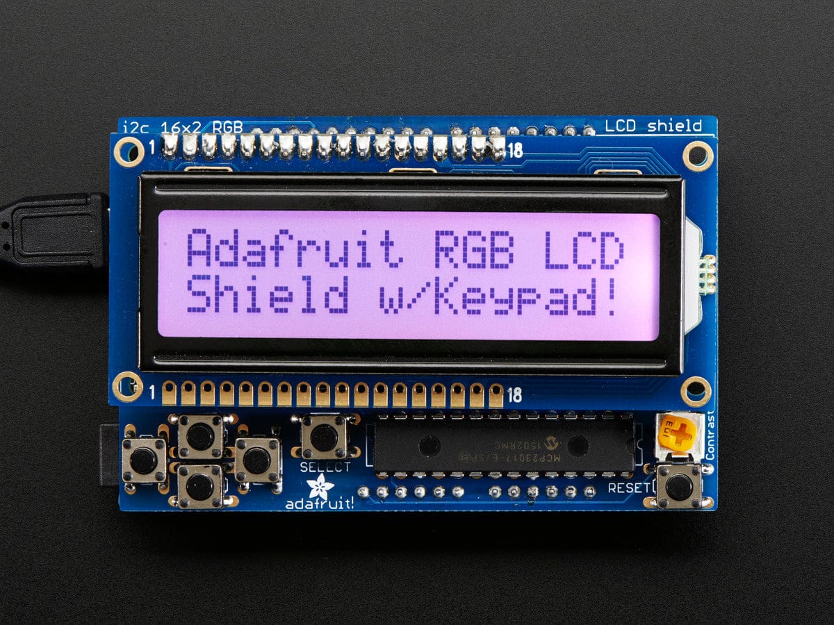 RGB LCD Shield Kit with 16x2 Character Display (Positive Display) - Image 3