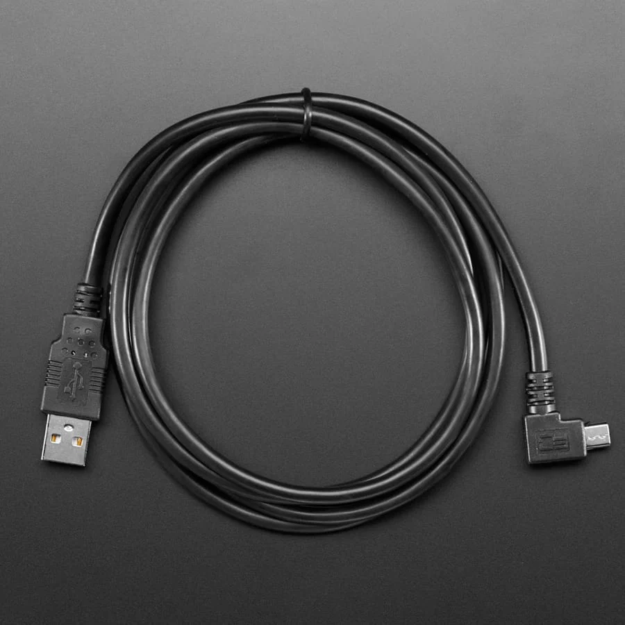 Right Angle USB cable - A/MicroB - Image 3