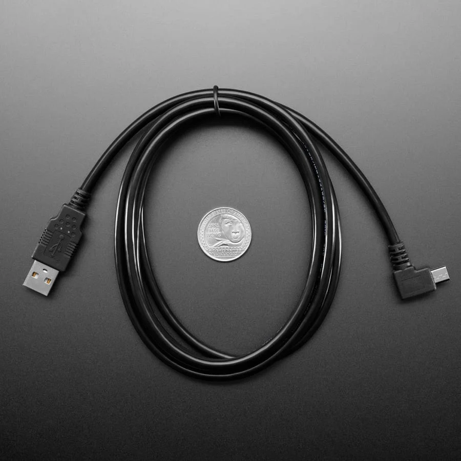 Right Angle USB cable - A/MicroB - Image 5