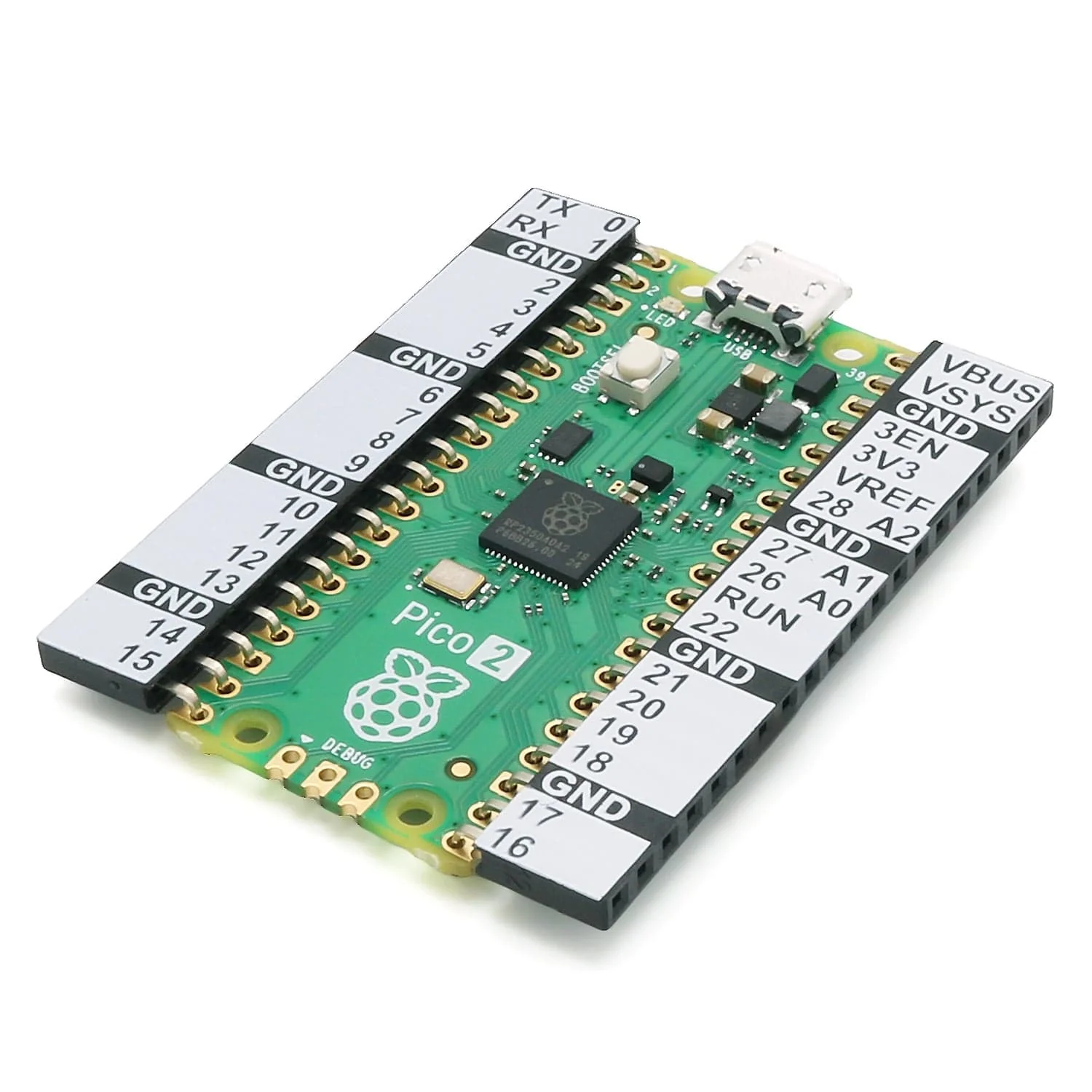 Right-Angled Labelled Headers for Raspberry Pi Pico - Image 2