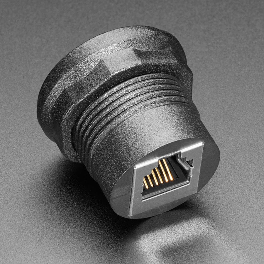 RJ-12 or RJ-11 Telephone Round Panel Mount Adapter Plug - Image 2