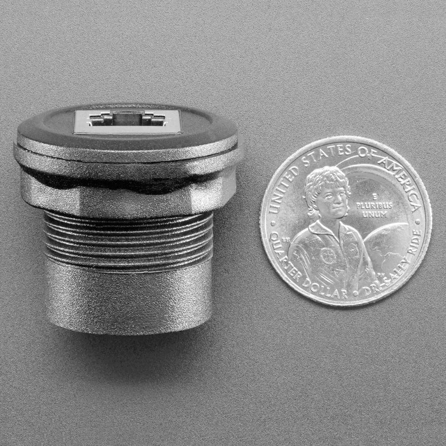 RJ-12 or RJ-11 Telephone Round Panel Mount Adapter Plug - Image 4