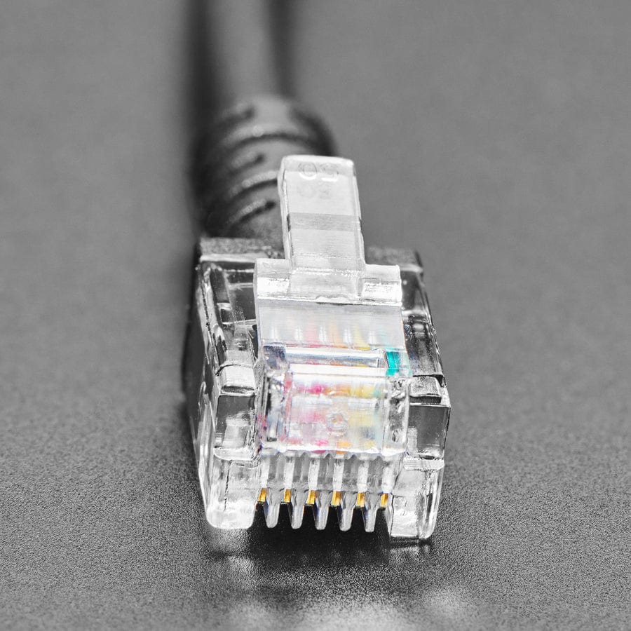 RJ-12 or RJ-11 Telephone Round Panel Mount Extension Cable - Image 2