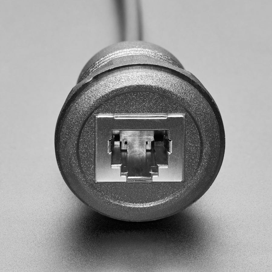 RJ-12 or RJ-11 Telephone Round Panel Mount Extension Cable - Image 3