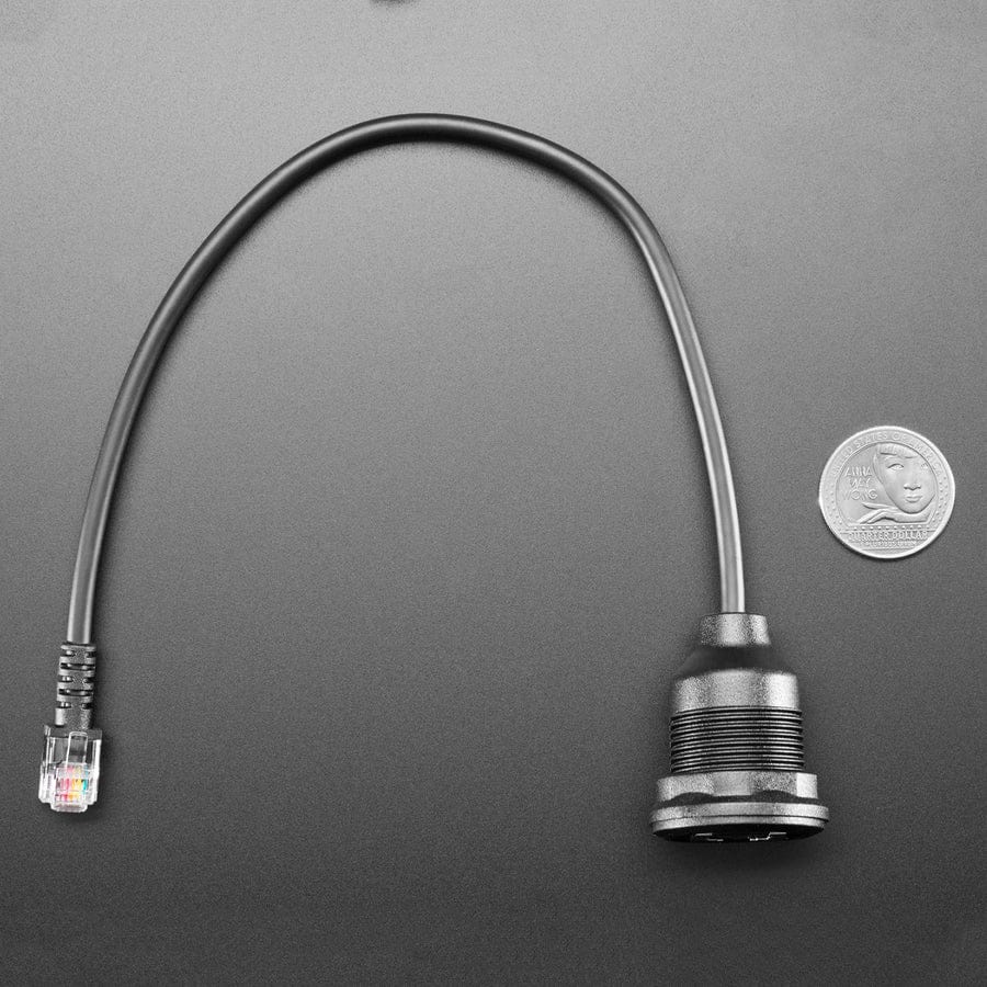 RJ-12 or RJ-11 Telephone Round Panel Mount Extension Cable - Image 4