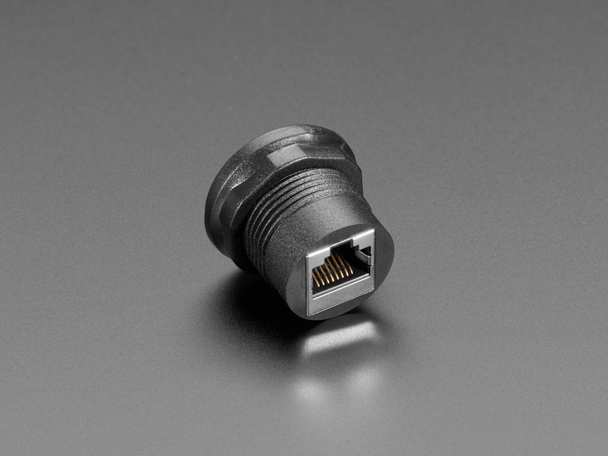 RJ-45 Ethernet Round Panel Mount Adapter Plug - Image 2
