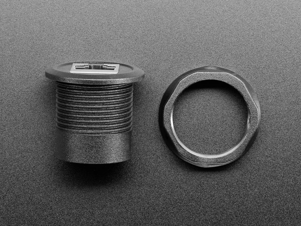 RJ-45 Ethernet Round Panel Mount Adapter Plug - Image 4
