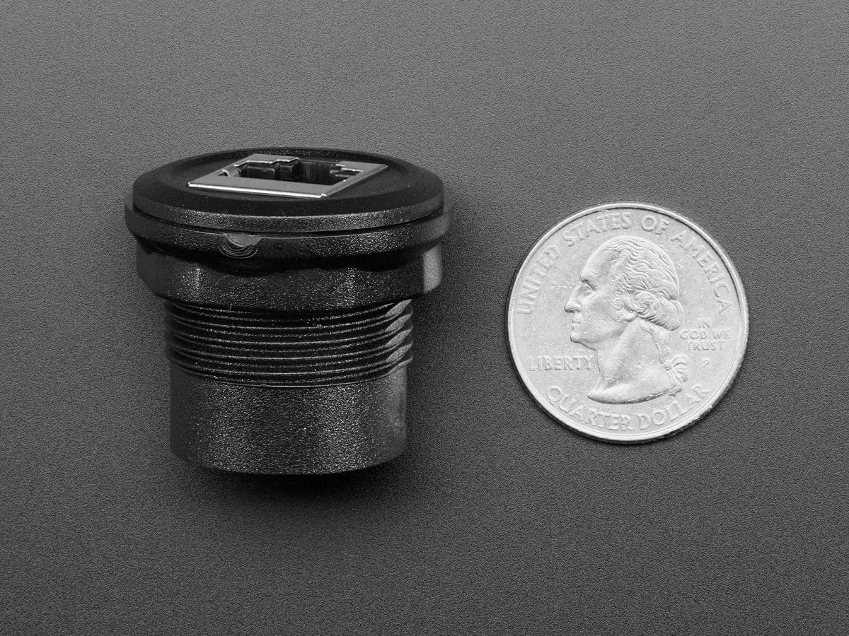 RJ-45 Ethernet Round Panel Mount Adapter Plug - Image 5