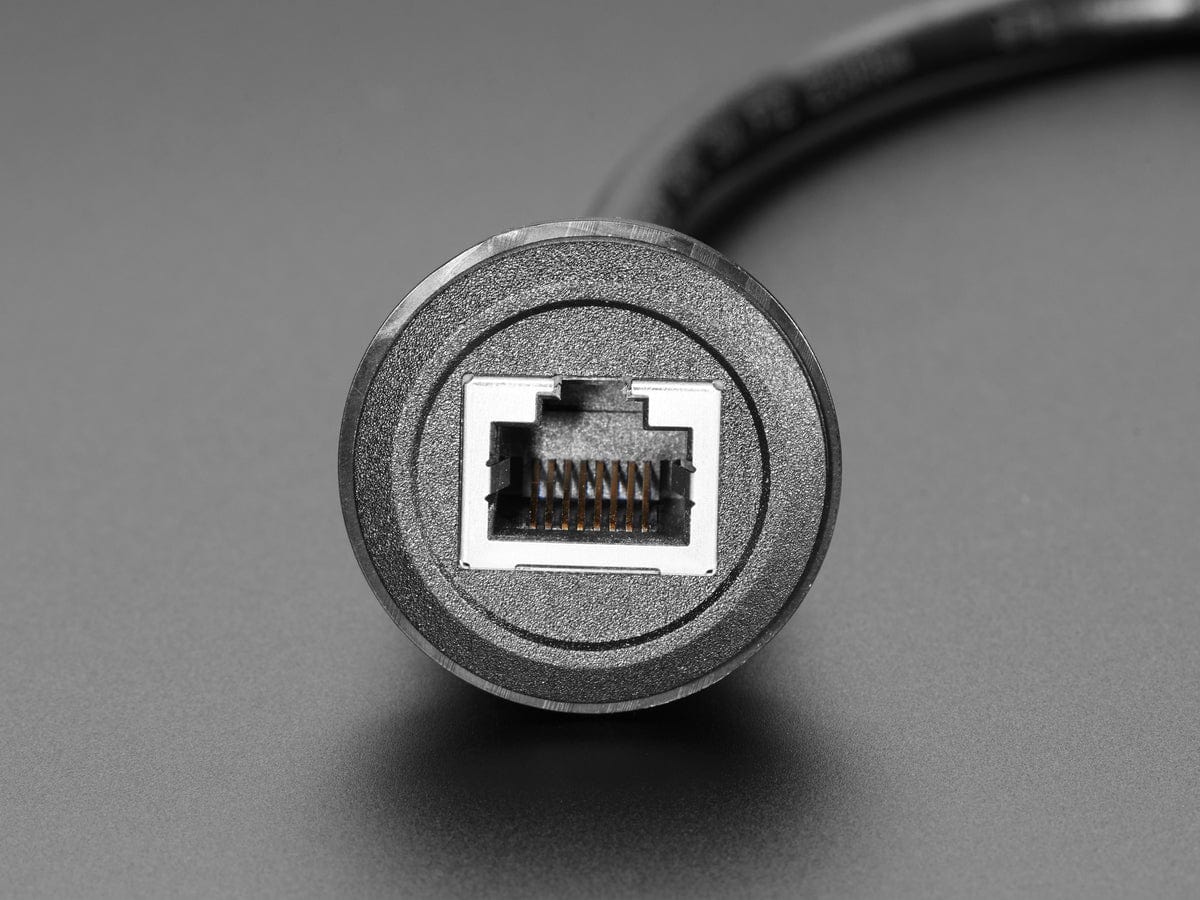RJ-45 Ethernet Round Panel Mount Extension Cable - 30cm - Image 3