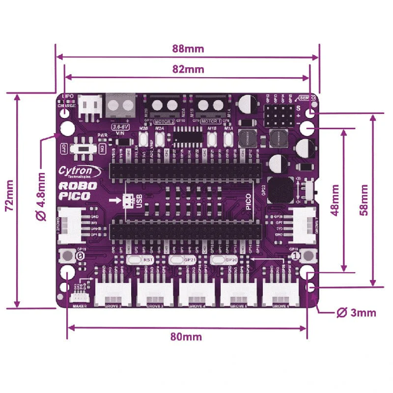 Robo Pico for Raspberry Pi Pico - Image 4