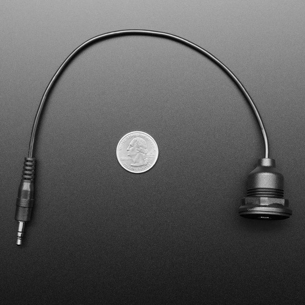Round Panel Mount Stereo Audio Extension Cable - 3.5mm - Image 5