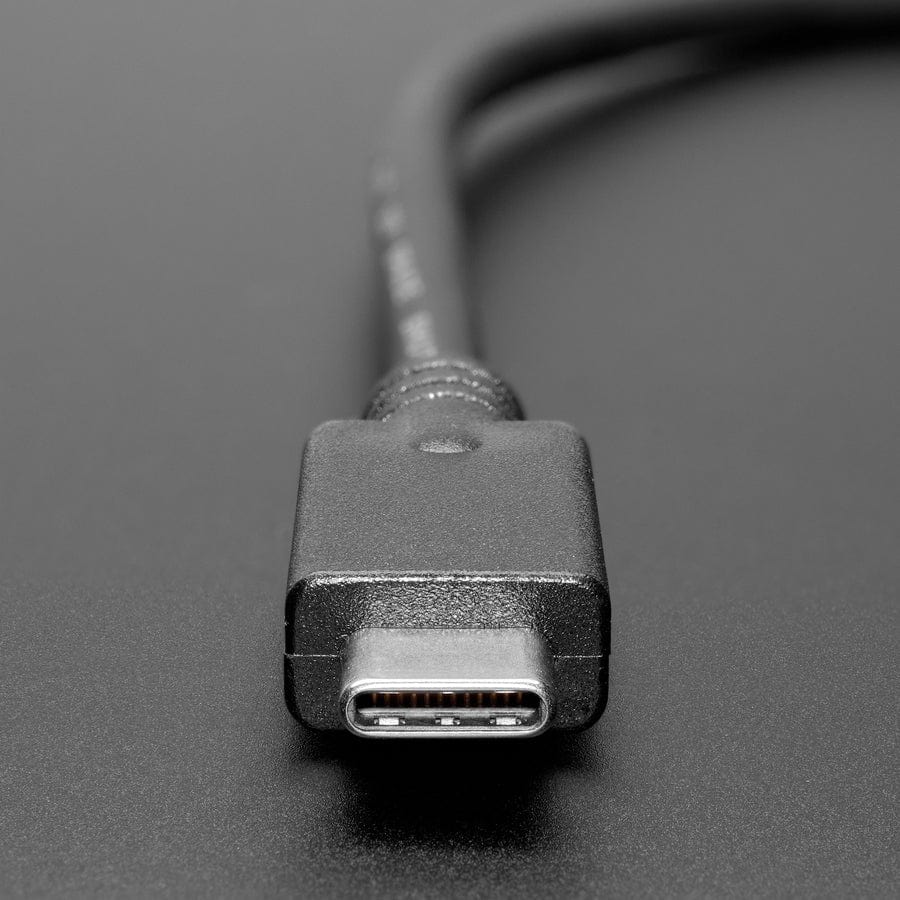 Round Panel Mount USB Cable - USB-B Socket to USB-C Plug - Image 4