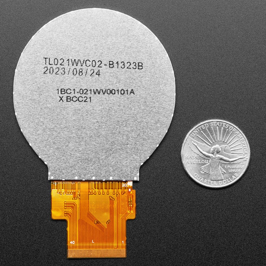 Round RGB TTL TFT Display - 2.1" 480x480 - No Touchscreen - TL021WVC02-B1323B - Image 5