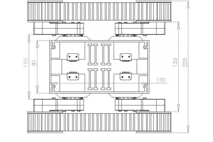 Rover 5 Tank Chassis (2 motors with 2 Encoders) [Discontinued] - Image 3