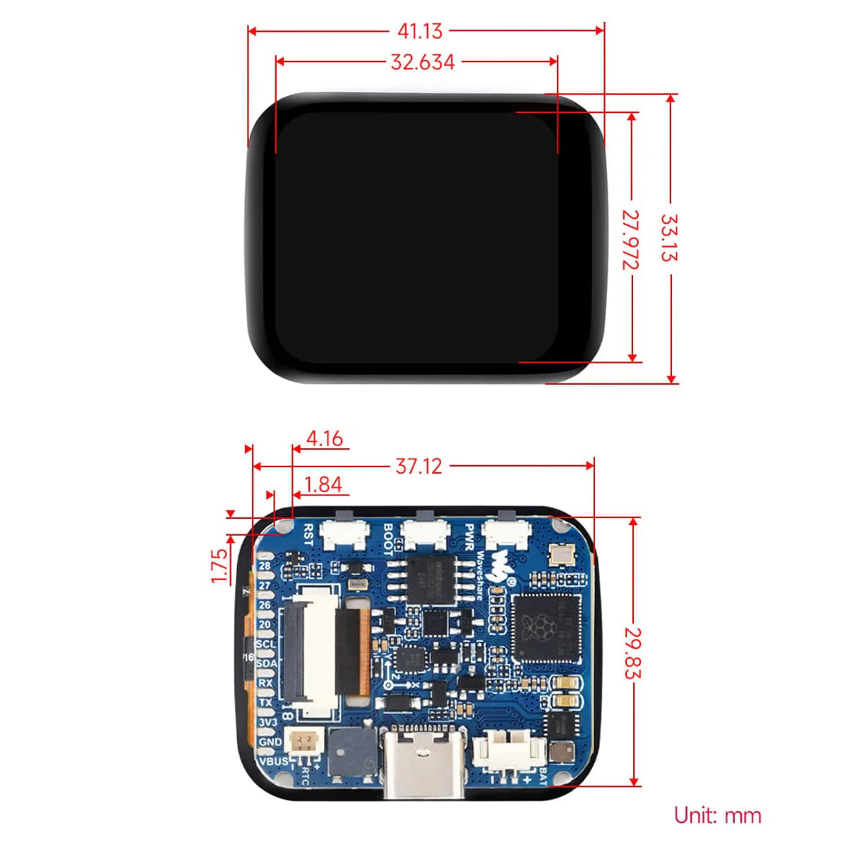 RP2040 Development Board with 1.69" LCD Touch Display (240 x 280) - Image 6