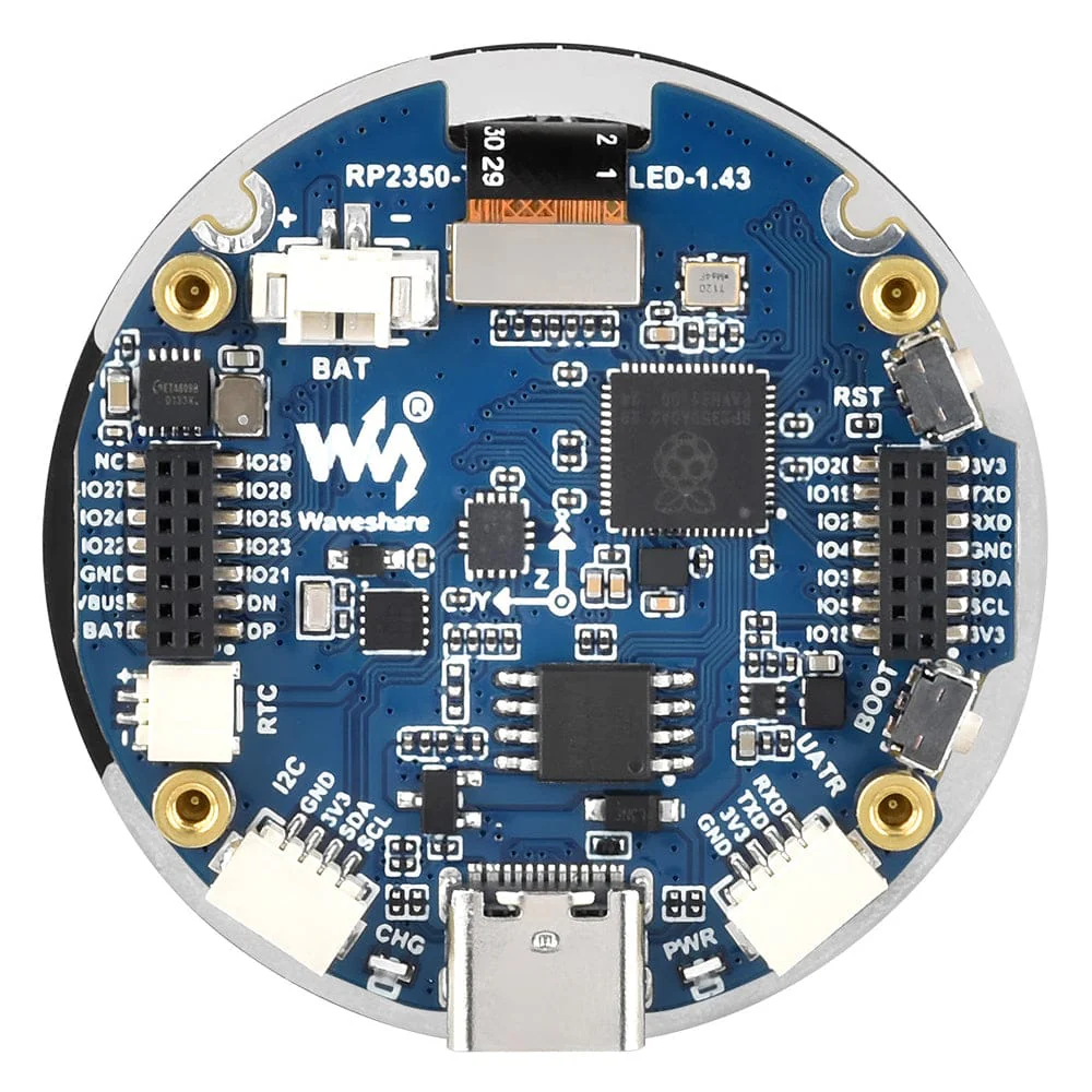 RP2350 1.43" AMOLED Round Display Dev Board (466x466) - Image 2