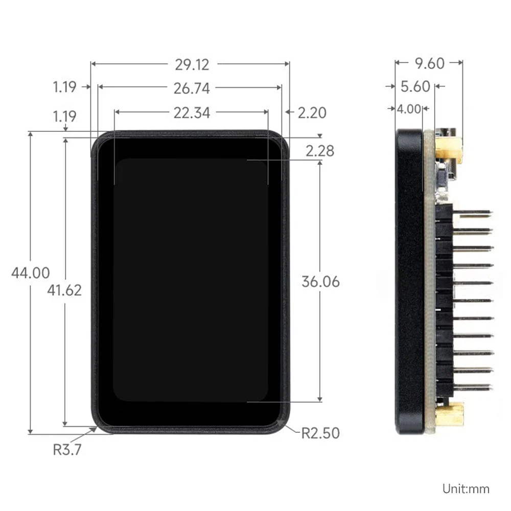 RP2350 1.64" AMOLED Touch Display Dev Board - Image 7