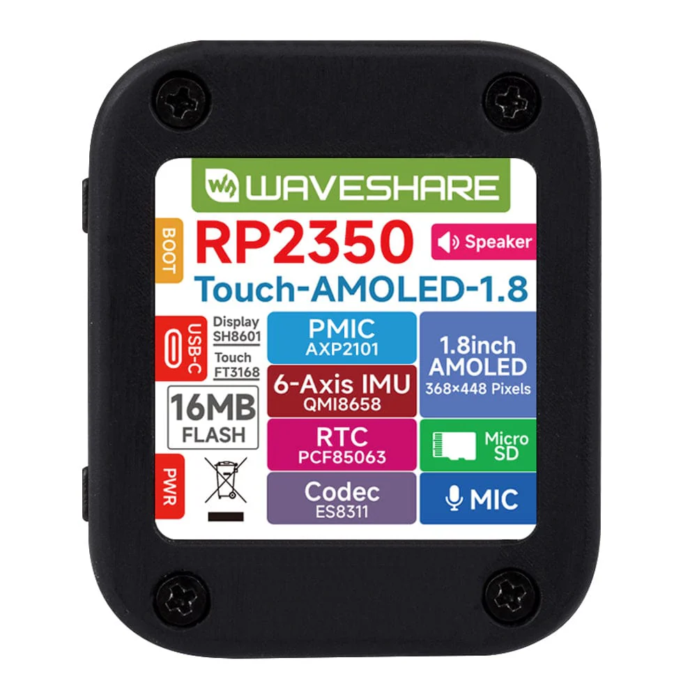 RP2350 1.8" AMOLED Touch Display Dev Board (368×448) - Image 5