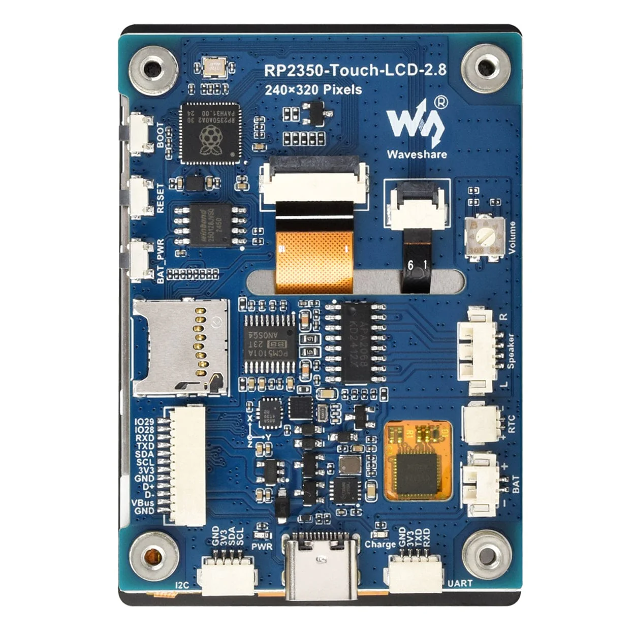 RP2350 2.8" Capacitive Touch Dev Board with 6-Axis IMU - Image 5