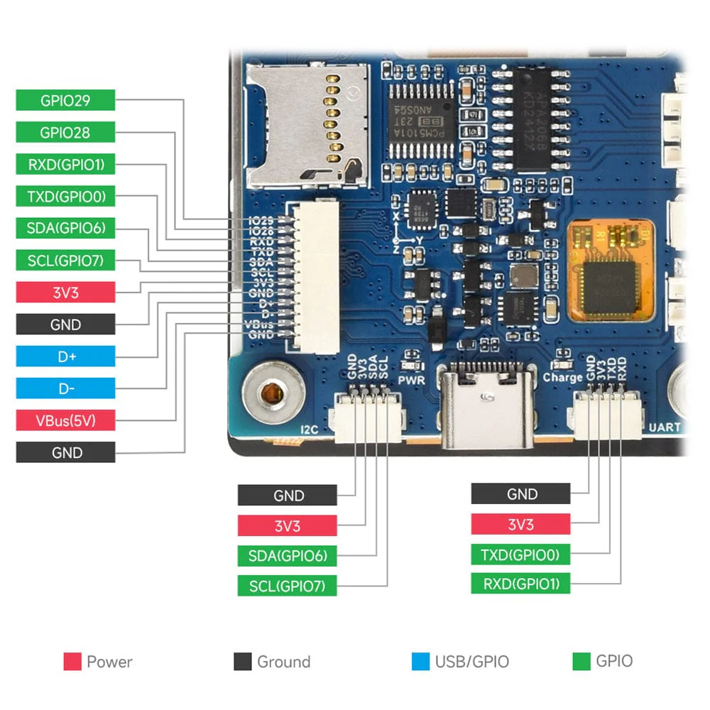 RP2350 2.8" Capacitive Touch Dev Board with 6-Axis IMU - Image 9