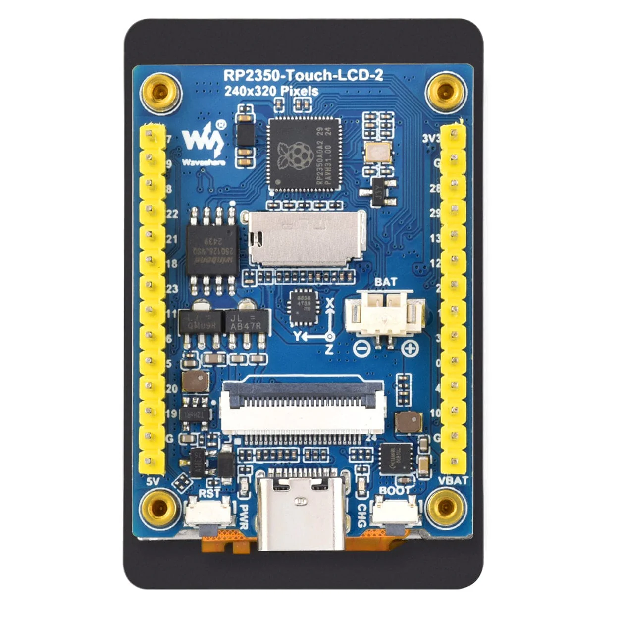 RP2350 2" Capacitive Touch Display Dev Board with 6-Axis IMU - Image 4