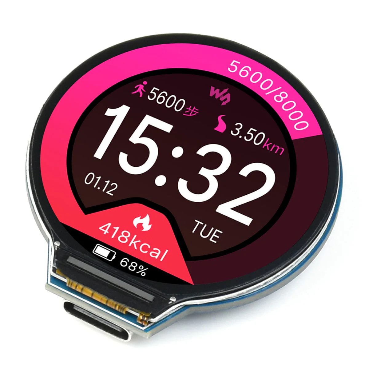 RP2350 MCU Board with 1.28" Round IPS LCD - Image 5