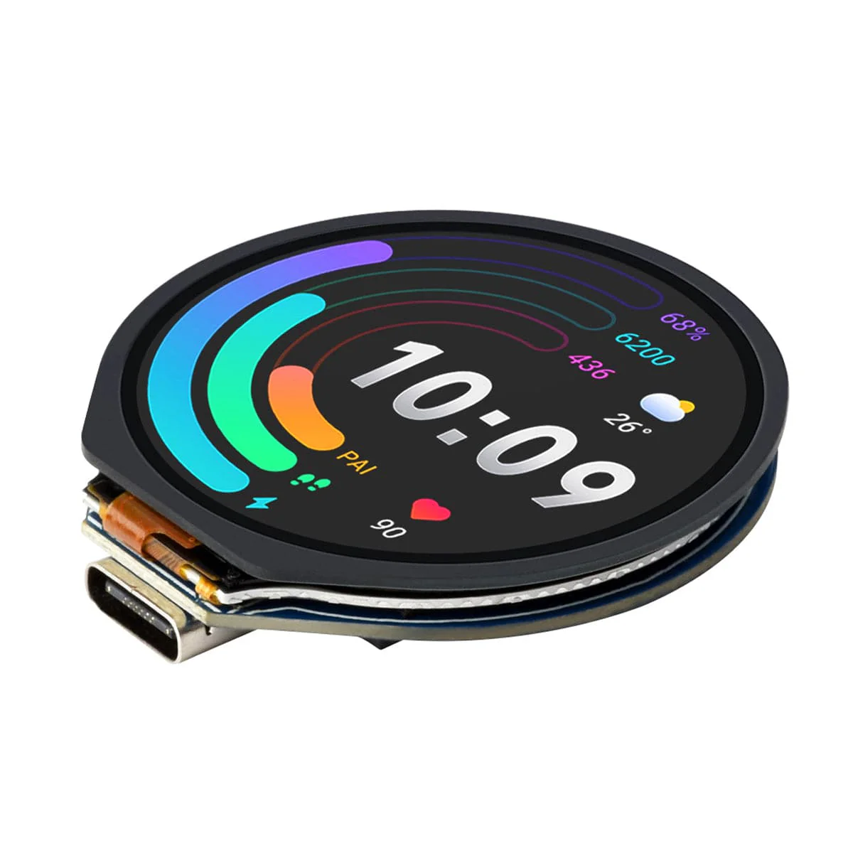 RP2350 MCU Board with 1.28" Round IPS LCD Touch Display (240x240) - Image 3