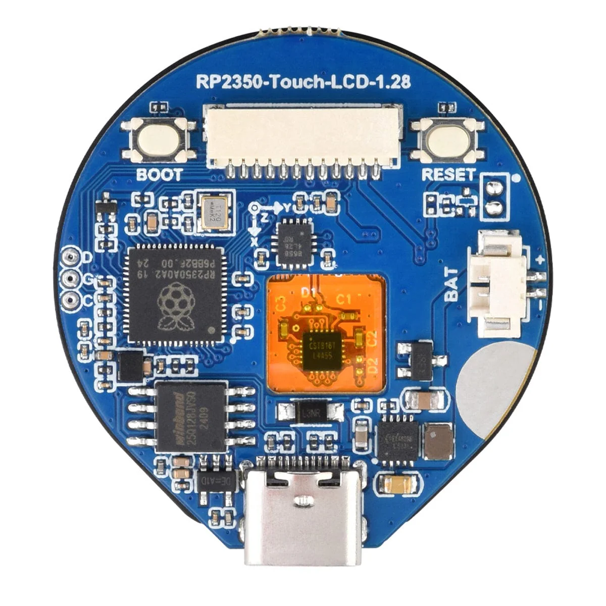 RP2350 MCU Board with 1.28" Round IPS LCD Touch Display (240x240) - Image 6