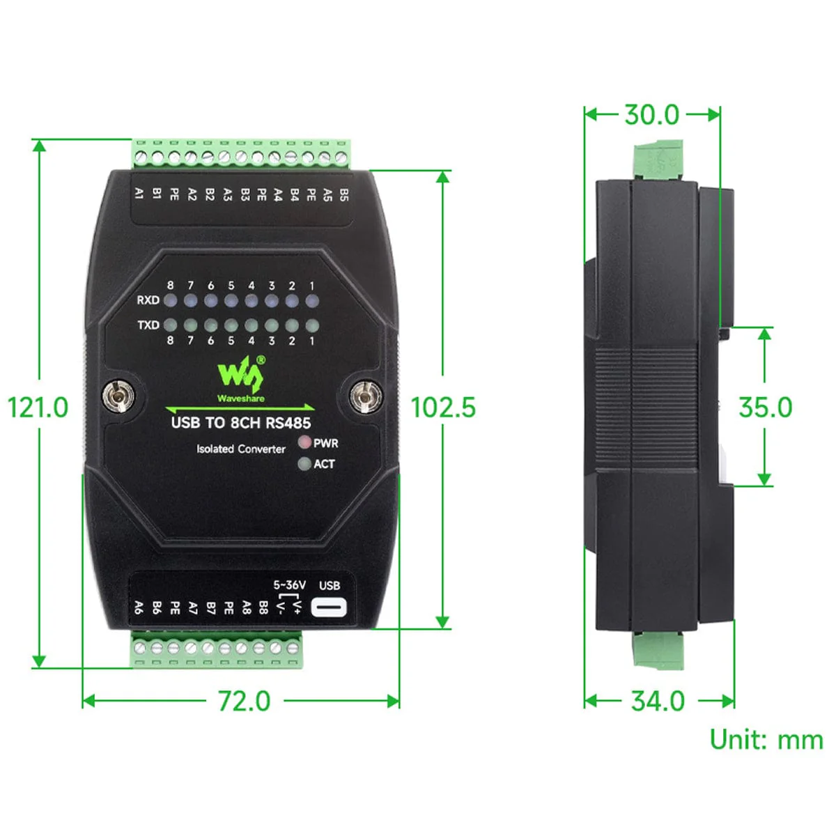 Industrial USB To 8-Channel Converter RS485 Converter - Image 6