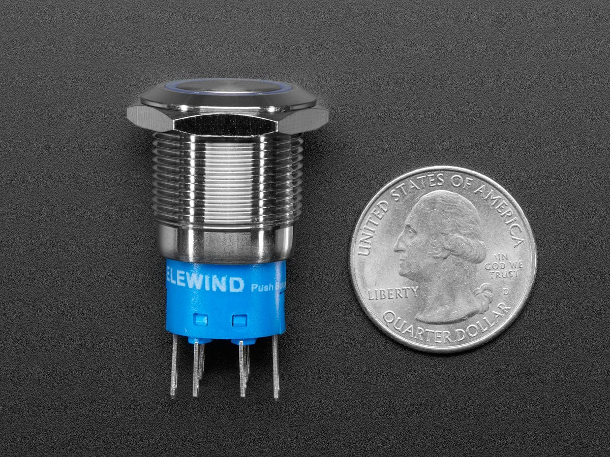 Rugged Metal Pushbutton - 19mm 6V RGB Momentary - Image 5
