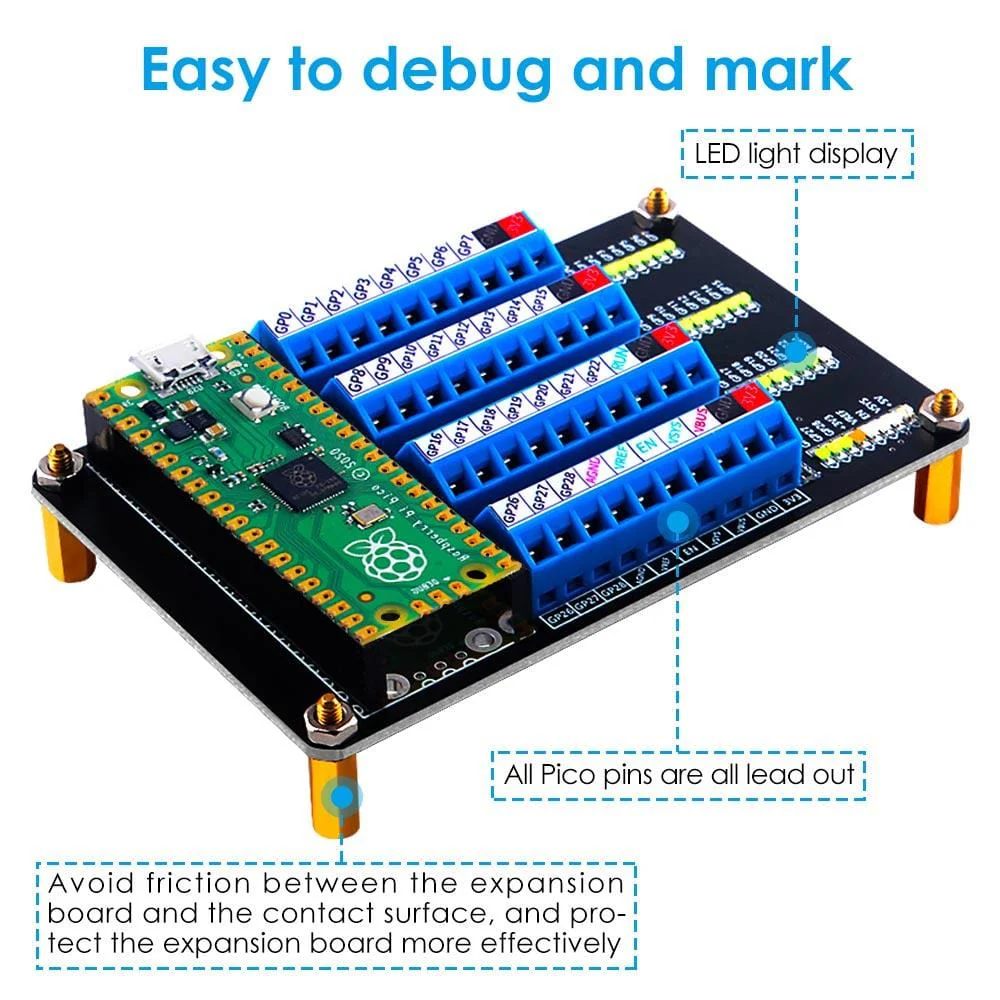 Screw Terminal Expansion Board for Raspberry Pi Pico - Image 4