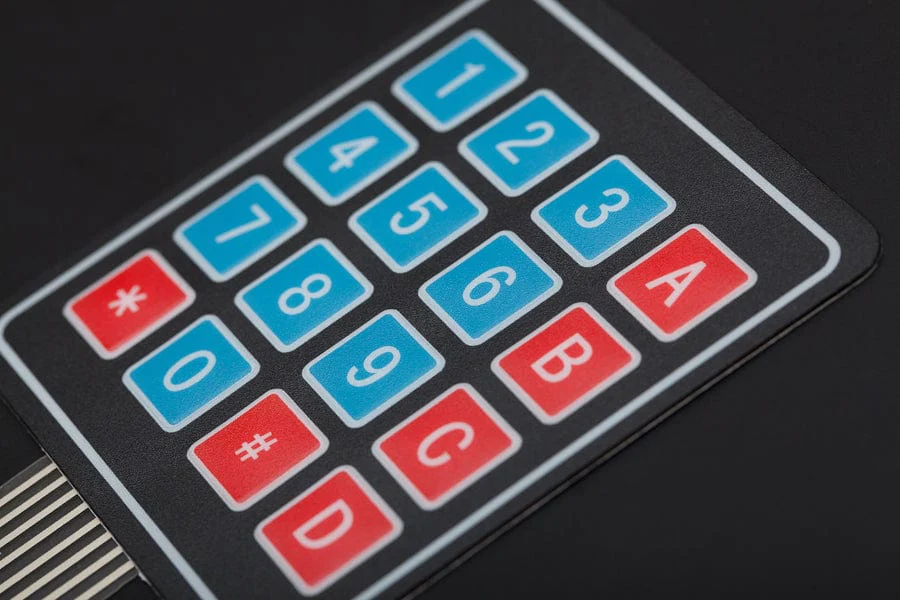 Sealed Membrane 4*4 button pad with sticker - Image 4