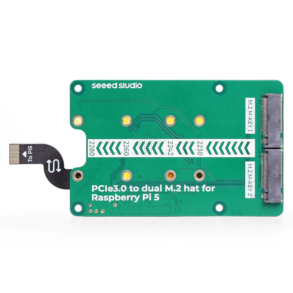 Seeed PCIe 3.0 Dual M.2 HAT for Raspberry Pi 5 - Image 3