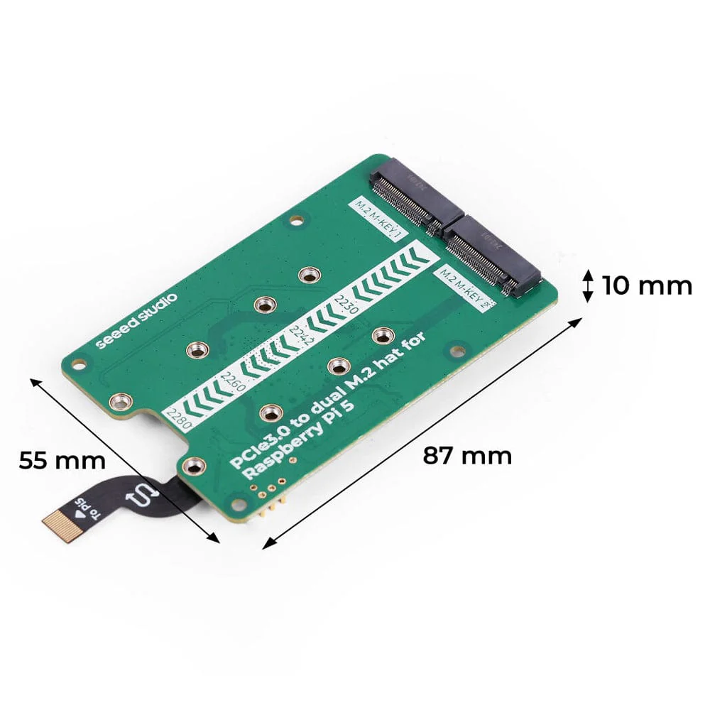 Seeed PCIe 3.0 Dual M.2 HAT for Raspberry Pi 5 - Image 7
