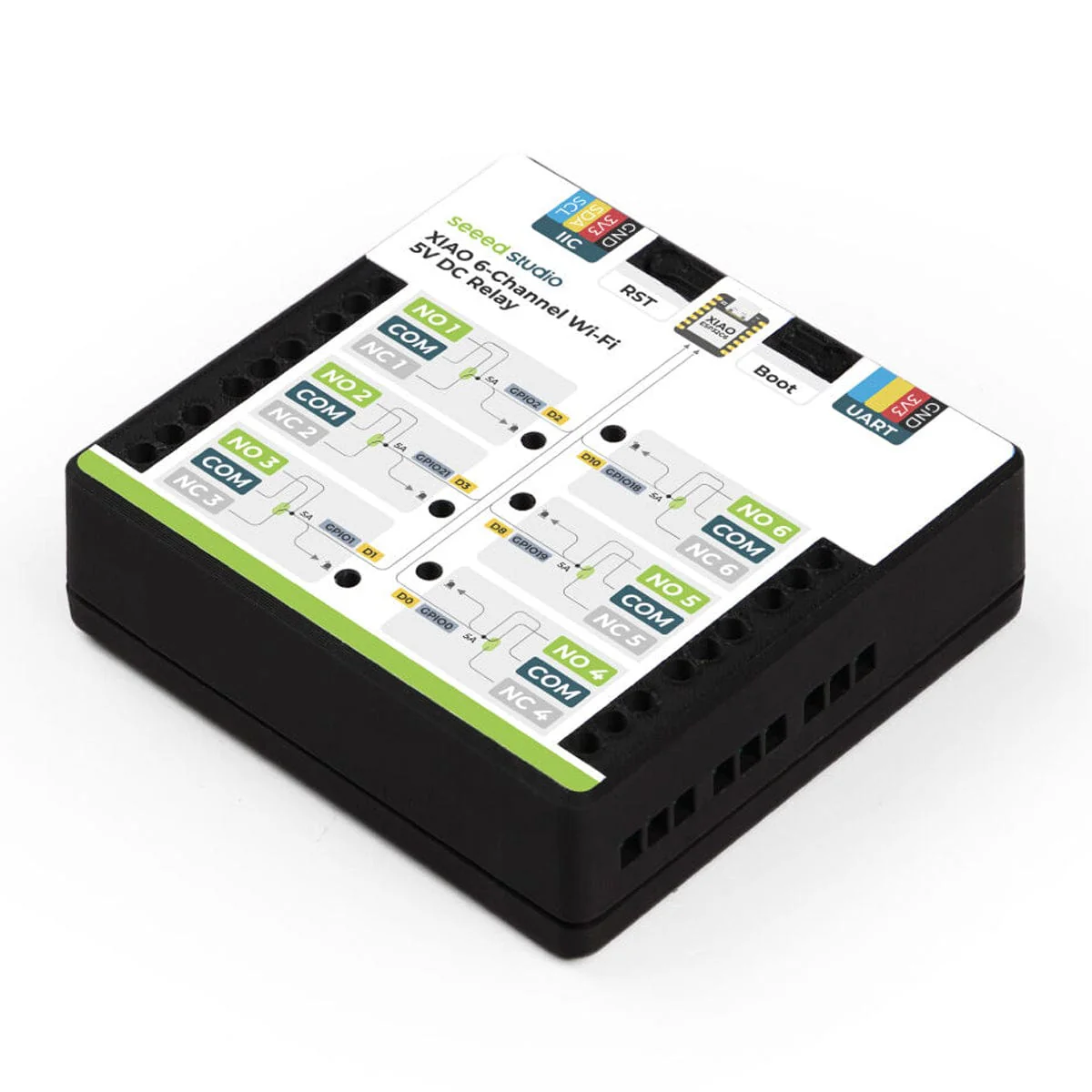 Seeed XIAO 6-Channel Wi-Fi 5V DC Relay (ESP32-C6)