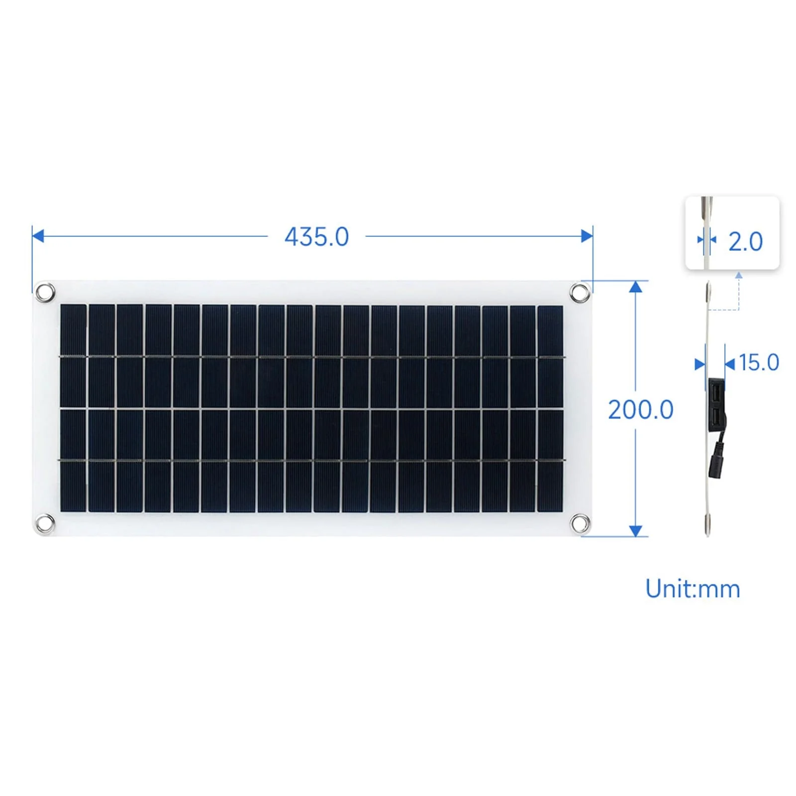 Semi-flexible Polycrystalline Silicon Solar Panel (18V 10W) - Image 6