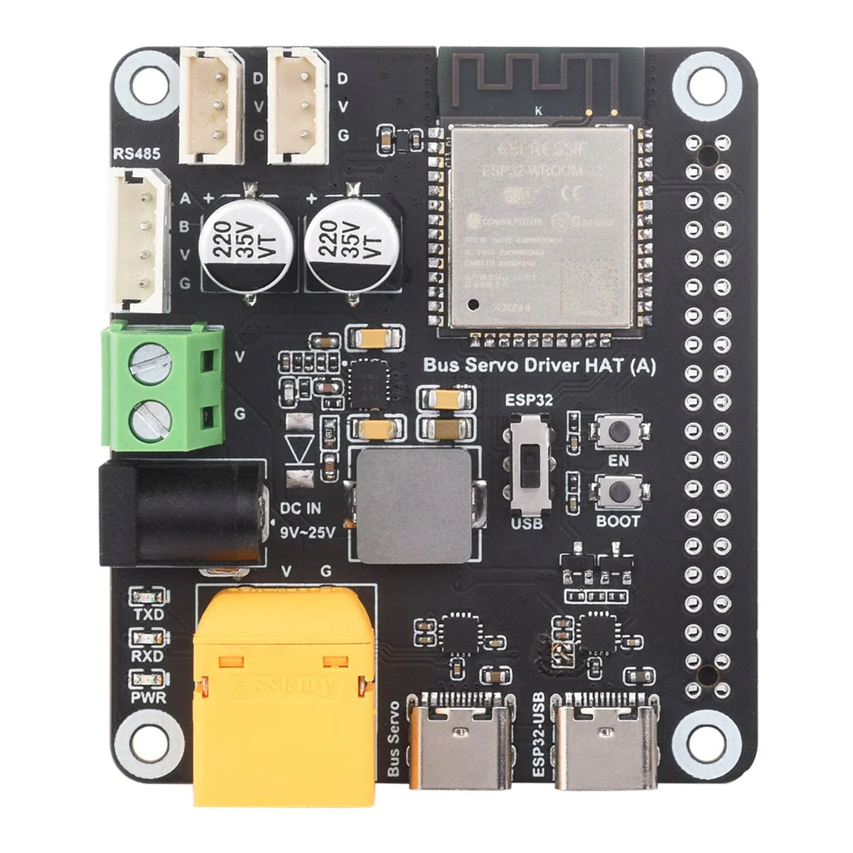 Serial Bus Servo Driver HAT for Raspberry Pi (with ESP32) - Image 3