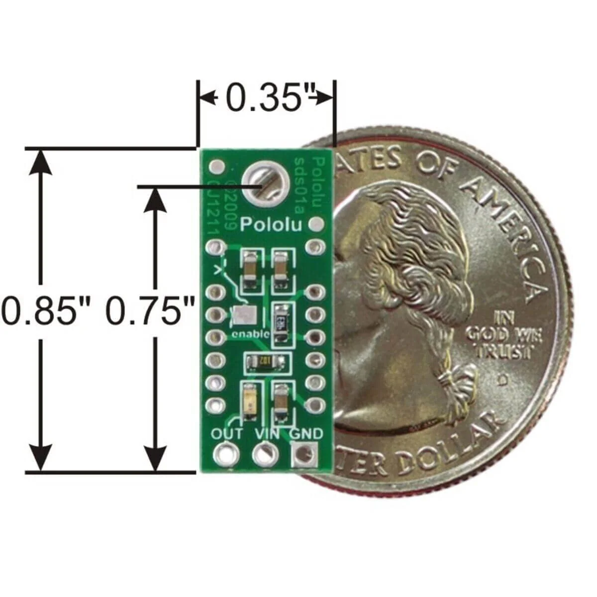 Pololu Carrier with Sharp GP2Y0D805Z0F Digital Distance Sensor - 5cm [Discontinued] - Image 4