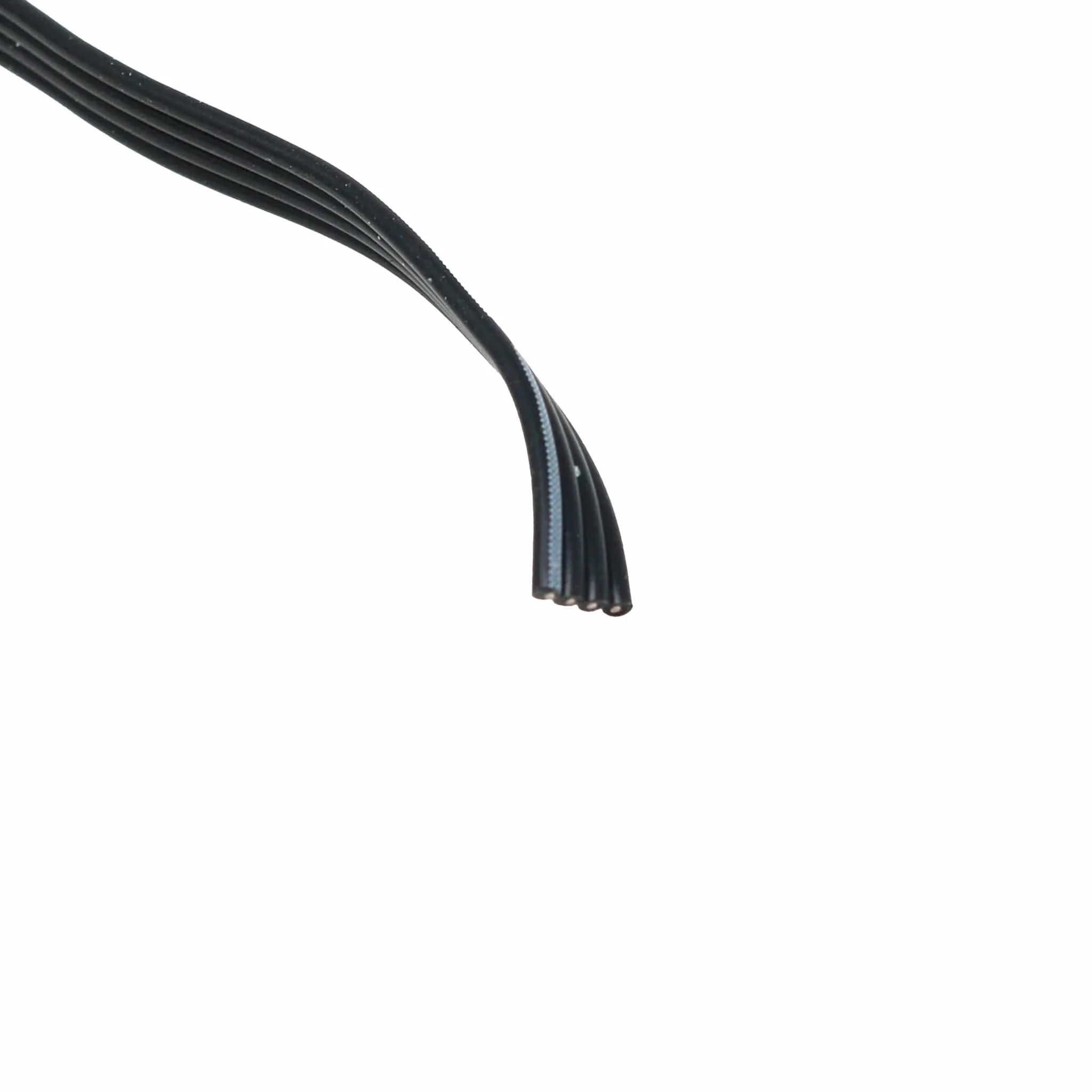 Silicone Cover Stranded-Core Ribbon Cable - 4 Wires 1 Metre Long (26AWG Black) - Image 2