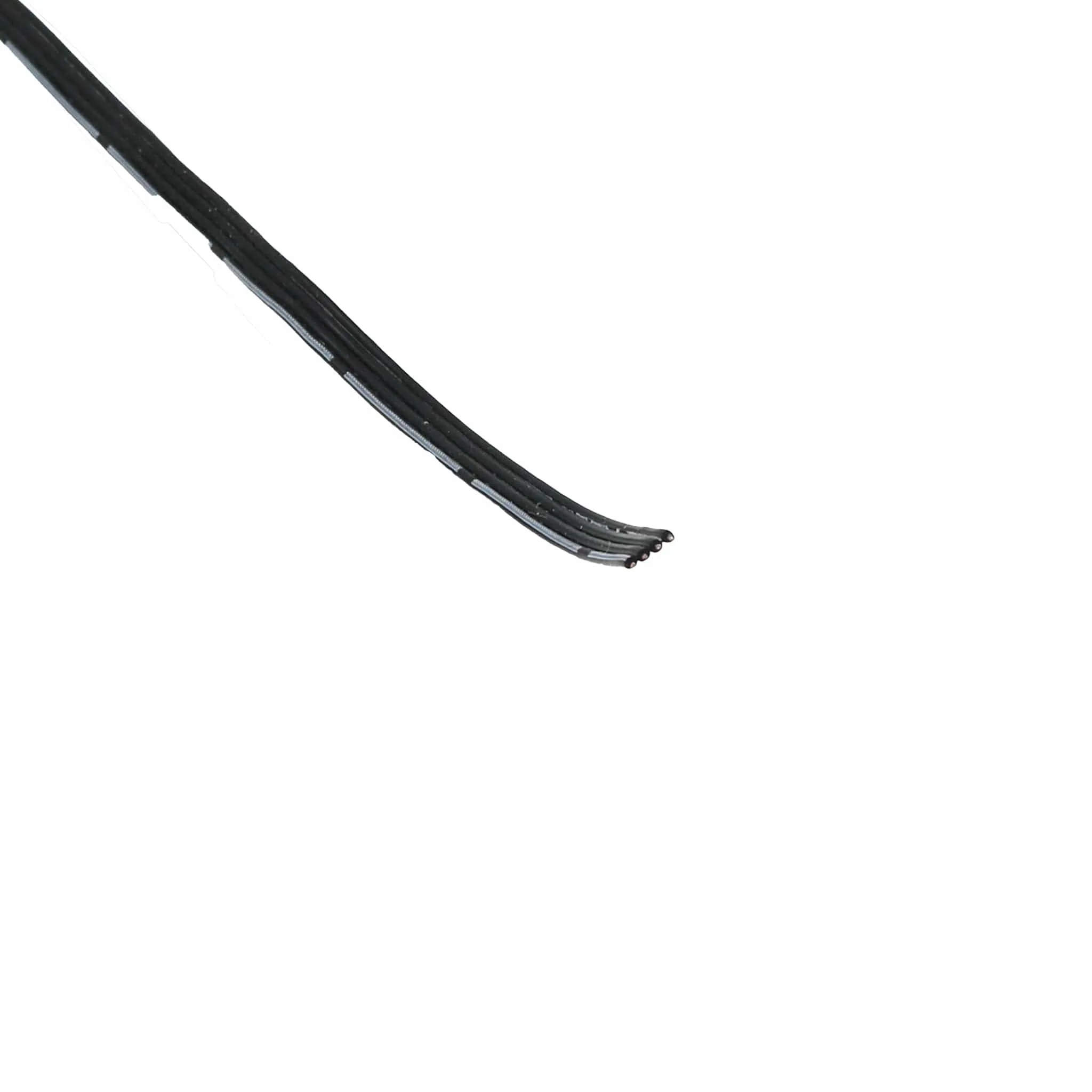 Silicone Cover Stranded-Core Ribbon Cable - 4 Wires 1 Meter Long (30 AWG Black) - Image 2