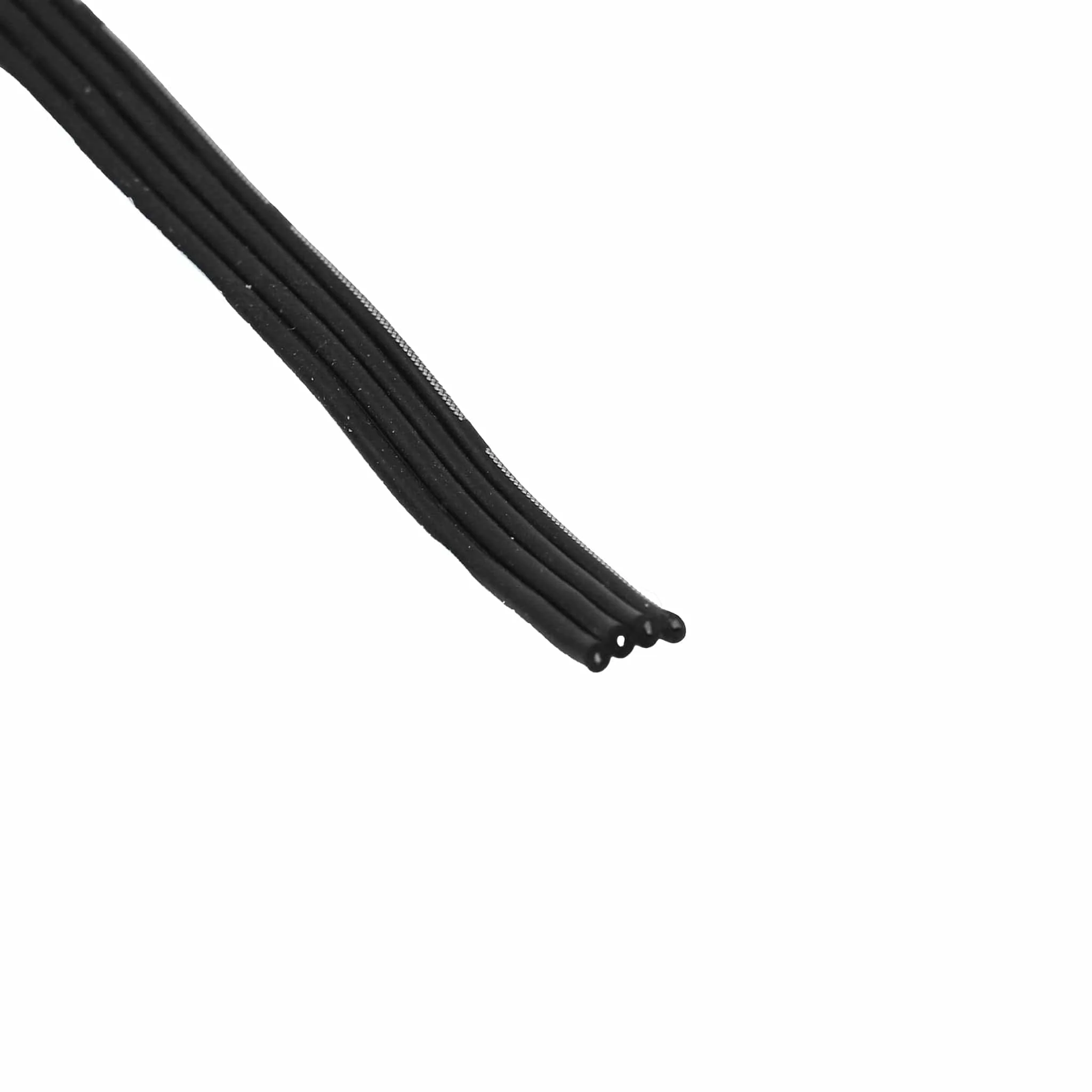 Silicone Cover Stranded-Core Ribbon Cable - 4 Wires 1 Meter Long (28AWG Black) - Image 2