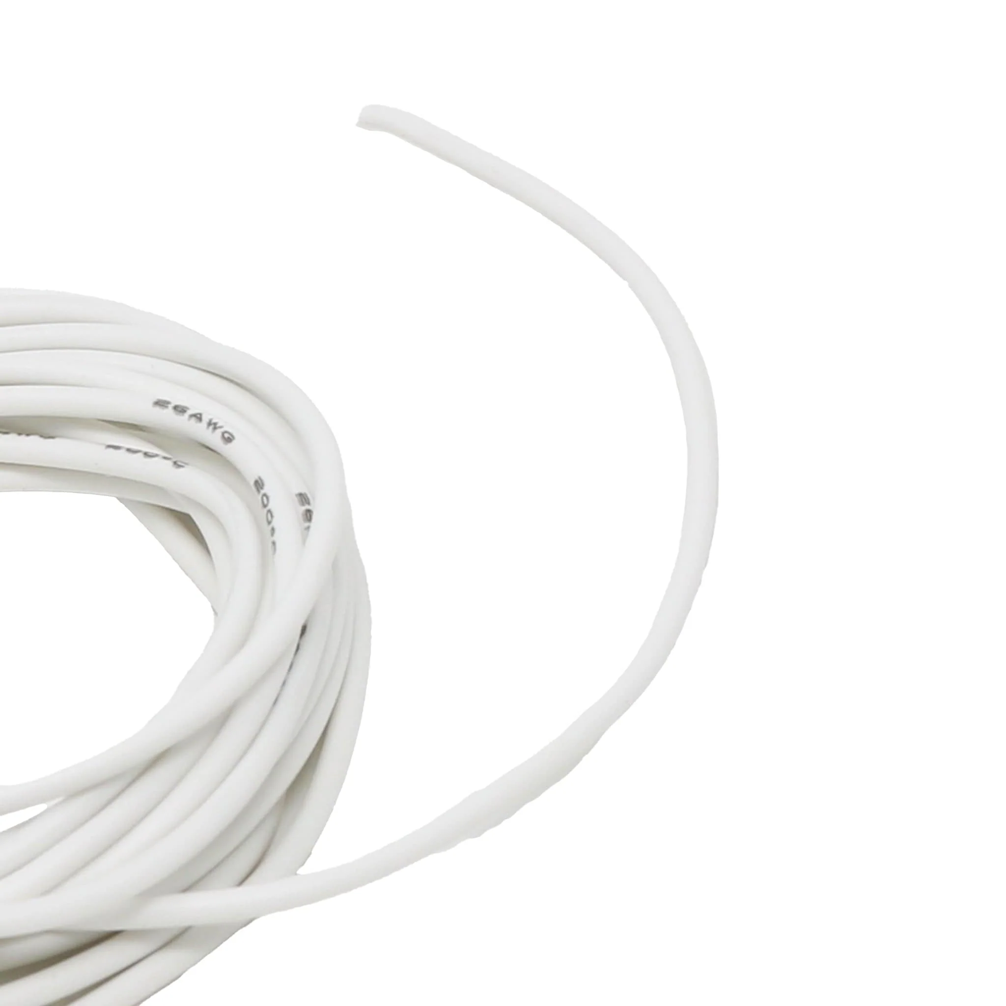Silicone Cover Stranded-Core Wire - 2m 26AWG White - Image 2
