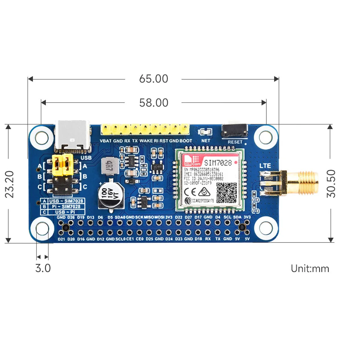 SIM7028 NB-IoT HAT for Raspberry Pi - Image 8