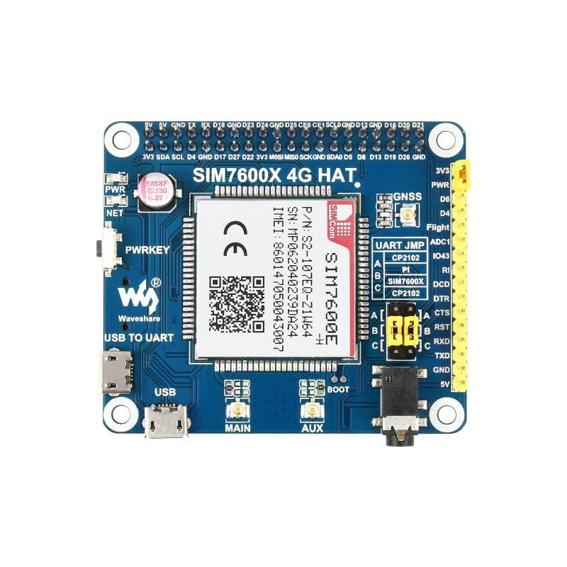 SIM7600E-H 4G HAT for Raspberry Pi (LTE Cat-4) - Image 2
