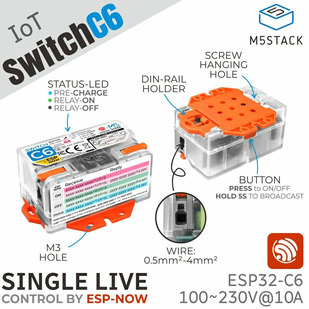Single Live Wire Wi-Fi Smart Switch (ESP32-C6) - Image 2